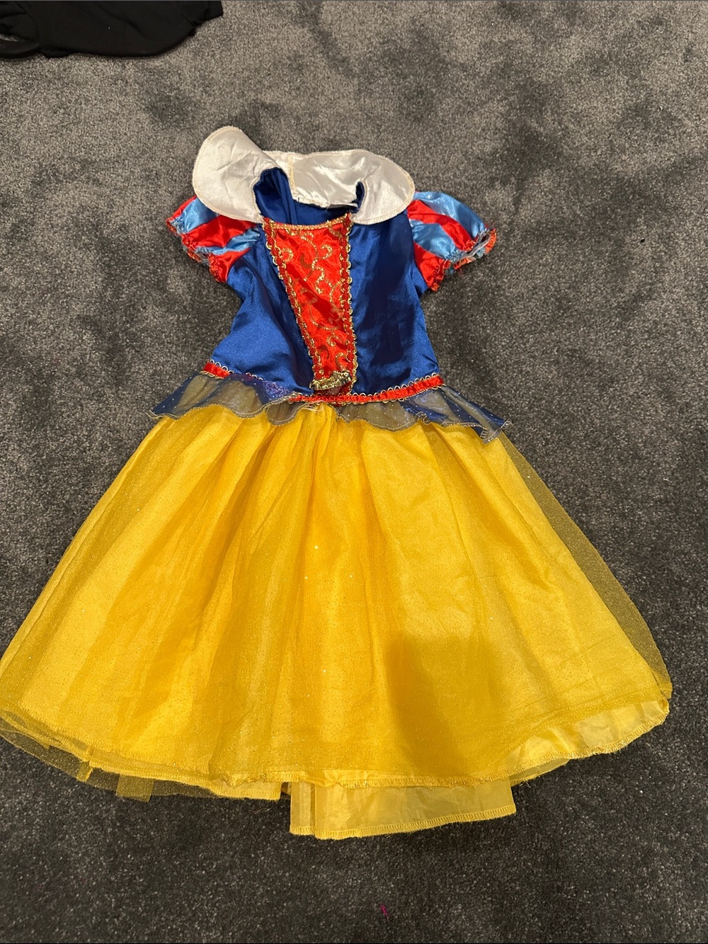 Snow White Classic Blue, Red & Yellow Princess Costume for Kids sparkling dress